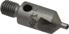 Made in USA - 1-1/8" OAL, 3/8" Head Diam, 2 Flute, 100° Incl Angle, Integral Pilot, Adjustable Stop Countersink - Exact Tool & Supply