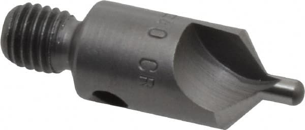 Made in USA - 1-1/8" OAL, 3/8" Head Diam, 2 Flute, 100° Incl Angle, Integral Pilot, Adjustable Stop Countersink - Exact Tool & Supply