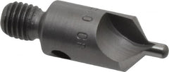 Made in USA - 1-1/8" OAL, 3/8" Head Diam, 2 Flute, 100° Incl Angle, Integral Pilot, Adjustable Stop Countersink - Exact Tool & Supply