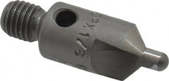 Made in USA - 1-1/8" OAL, 3/8" Head Diam, 2 Flute, 100° Incl Angle, Integral Pilot, Adjustable Stop Countersink - Exact Tool & Supply