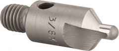 Made in USA - 1-1/8" OAL, 3/8" Head Diam, 2 Flute, 100° Incl Angle, Integral Pilot, Adjustable Stop Countersink - Exact Tool & Supply