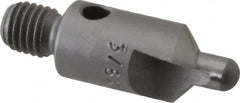 Made in USA - 2-1/2" OAL, 3/8" Head Diam, 2 Flute, 100° Incl Angle, Integral Pilot, Adjustable Stop Countersink - Exact Tool & Supply