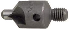 Made in USA - 2-1/2" OAL, 1/2" Head Diam, 3 Flute, 100° Incl Angle, Integral Pilot, Adjustable Stop Countersink - Exact Tool & Supply