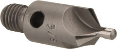 Made in USA - 1-1/8" OAL, 3/8" Head Diam, 3 Flute, 100° Incl Angle, Integral Pilot, Adjustable Stop Countersink - Exact Tool & Supply