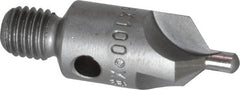Made in USA - 1-1/8" OAL, 3/8" Head Diam, 3 Flute, 100° Incl Angle, Integral Pilot, Adjustable Stop Countersink - Exact Tool & Supply