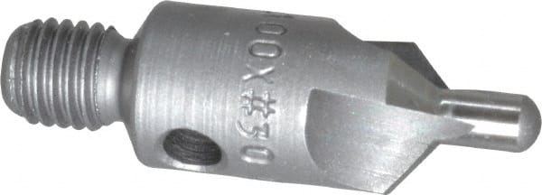Made in USA - 1-1/8" OAL, 3/8" Head Diam, 3 Flute, 100° Incl Angle, Integral Pilot, Adjustable Stop Countersink - Exact Tool & Supply