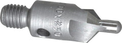 Made in USA - 1-1/8" OAL, 3/8" Head Diam, 3 Flute, 100° Incl Angle, Integral Pilot, Adjustable Stop Countersink - Exact Tool & Supply