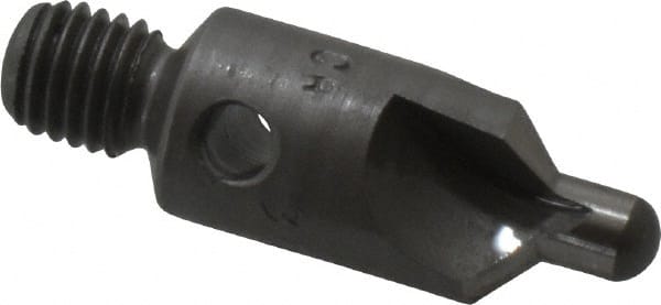 Made in USA - 2-1/2" OAL, 3/8" Head Diam, 3 Flute, 100° Incl Angle, Integral Pilot, Adjustable Stop Countersink - Exact Tool & Supply