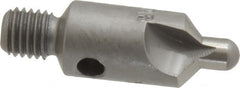 Made in USA - 2-1/2" OAL, 3/8" Head Diam, 3 Flute, 100° Incl Angle, Integral Pilot, Adjustable Stop Countersink - Exact Tool & Supply