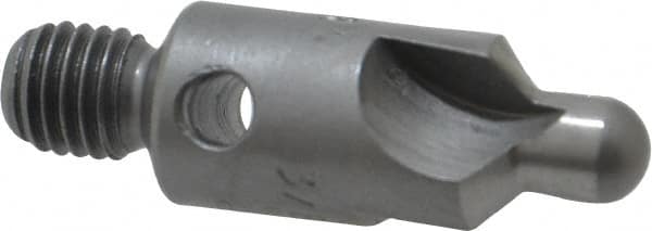 Made in USA - 2-1/2" OAL, 3/8" Head Diam, 3 Flute, 100° Incl Angle, Integral Pilot, Adjustable Stop Countersink - Exact Tool & Supply