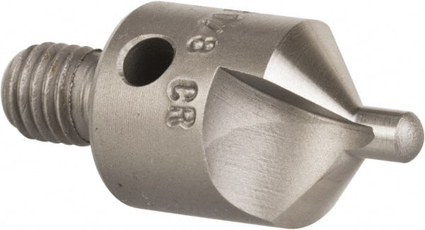 Made in USA - 1-1/8" OAL, 1/2" Head Diam, 2 Flute, 100° Incl Angle, Integral Pilot, Adjustable Stop Countersink - Exact Tool & Supply