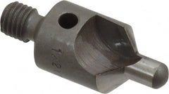 Made in USA - 2-1/2" OAL, 1/2" Head Diam, 2 Flute, 100° Incl Angle, Integral Pilot, Adjustable Stop Countersink - Exact Tool & Supply