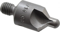 Made in USA - 2-1/2" OAL, 1/2" Head Diam, 3 Flute, 100° Incl Angle, Integral Pilot, Adjustable Stop Countersink - Exact Tool & Supply