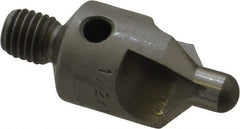 Made in USA - 2-1/2" OAL, 1/2" Head Diam, 3 Flute, 100° Incl Angle, Integral Pilot, Adjustable Stop Countersink - Exact Tool & Supply