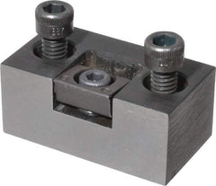 Mitee-Bite - 1/4-20 Screw Thread, 1.23" Wide Serrated Steel Compact Modular Style Screw Mount Toe Clamp - 3,600 Lb Holding Force, 14.5 Lb Ft Torque, 0.024" Throw - Exact Tool & Supply