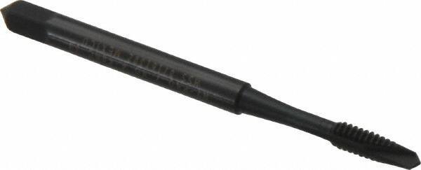 OSG - #4-40 UNC, 2 Flute, Oxide Finish, High Speed Steel Spiral Point Tap - Plug Chamfer, Right Hand Thread, 1-7/8" OAL, 9/16" Thread Length, 0.141" Shank Diam, 3B Class of Fit, Series 288 - Exact Tool & Supply