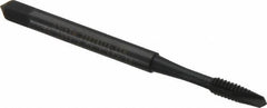 OSG - #4-40 UNC, 2 Flute, Oxide Finish, High Speed Steel Spiral Point Tap - Plug Chamfer, Right Hand Thread, 1-7/8" OAL, 9/16" Thread Length, 0.141" Shank Diam, 3B Class of Fit, Series 288 - Exact Tool & Supply
