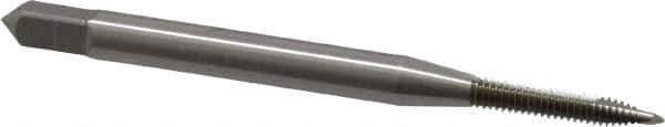 OSG - #2-56 UNC, 2 Flute, Bright Finish, High Speed Steel Spiral Point Tap - Plug Chamfer, Right Hand Thread, 1-3/4" OAL, 7/16" Thread Length, 0.141" Shank Diam, 2B Class of Fit, Series 288 - Exact Tool & Supply