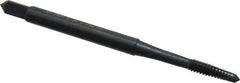 OSG - #5-40 UNC, 2 Flute, Oxide Finish, High Speed Steel Spiral Point Tap - Plug Chamfer, Right Hand Thread, 1-15/16" OAL, 5/8" Thread Length, 0.141" Shank Diam, 2B Class of Fit, Series 288 - Exact Tool & Supply