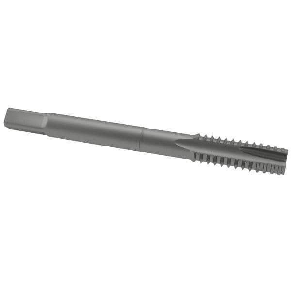 OSG - 7/16-14 UNC, 3 Flute, Oxide Finish, High Speed Steel Spiral Point Tap - Plug Chamfer, Right Hand Thread, 3-5/32" OAL, 1-7/16" Thread Length, 0.323" Shank Diam, 2B Class of Fit, Series 288 - Exact Tool & Supply