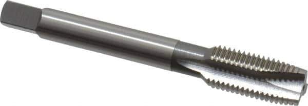 OSG - 7/16-20 UNF, 3 Flute, Bright Finish, High Speed Steel Spiral Point Tap - Plug Chamfer, Right Hand Thread, 3-5/32" OAL, 1-7/16" Thread Length, 0.323" Shank Diam, 2B Class of Fit, Series 288 - Exact Tool & Supply