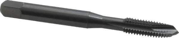OSG - M6x1.00 Metric Coarse, 3 Flute, Oxide Finish, High Speed Steel Spiral Point Tap - Plug Chamfer, Right Hand Thread, 2-1/2" OAL, 1" Thread Length, 0.255" Shank Diam, 6H Class of Fit, Series 288 - Exact Tool & Supply
