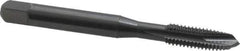 OSG - M6x1.00 Metric Coarse, 3 Flute, Oxide Finish, High Speed Steel Spiral Point Tap - Plug Chamfer, Right Hand Thread, 2-1/2" OAL, 1" Thread Length, 0.255" Shank Diam, 6H Class of Fit, Series 288 - Exact Tool & Supply