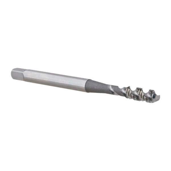 OSG - #5-40 UNC 2 Flute 2B Bottoming Spiral Flute Tap - High Speed Steel, Bright Finish, 1-15/16" OAL, Right Hand Flute, Right Hand Thread - Exact Tool & Supply