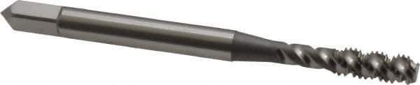 OSG - M4x0.70 Metric Coarse 3 Flute 6H Bottoming Spiral Flute Tap - High Speed Steel, Bright Finish, 2-1/8" OAL, Right Hand Flute, Right Hand Thread - Exact Tool & Supply