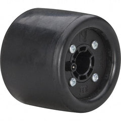 Dynabrade - 3-1/4" Wheel OD, 3" Wheel Width, 7,000 RPM, Aluminum, Pneumatic Wheel with Hub - 10-11/16" Long x 3" Wide, 5/8" Wheel Arbor Hole, For Use with 13204, 13505, 13515 & 13520 Dynastraight Air-Powered Abrasive Finishing Tools - Exact Tool & Supply
