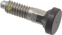 Gibraltar - 1/4-20, 0.16" Max Plunger Diam, 0.12 Lb Init to 0.36 Lb Final End Force, Locking Knob Handle Plunger - Delrin Knob, 0.63" Body Length, 1/2" Length Under Head/Shoulder, 0.13" Plunger Projection - Exact Tool & Supply