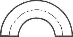 VNE - 2-1/2", Unpolished Style, Sanitary Stainless Steel Pipe 180° U Bend - Butt Weld x Butt Weld Connection, Grade 304 - Exact Tool & Supply