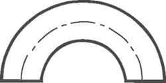 VNE - 2-1/2", Unpolished Style, Sanitary Stainless Steel Pipe 180° U Bend - Butt Weld x Butt Weld Connection, Grade 304 - Exact Tool & Supply