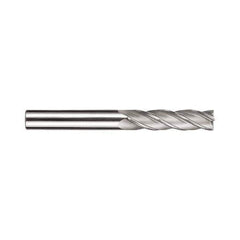 SGS - 1", 2-1/4" LOC, 1" Shank Diam, 5" OAL, 4 Flute, Solid Carbide Square End Mill - Single End, AlTiN Finish, Spiral Flute, 30° Helix, Centercutting, Right Hand Cut, Right Hand Flute, Series 1L - Exact Tool & Supply