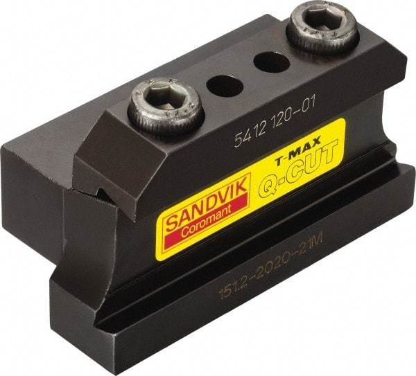 Sandvik Coromant - Tool Block Style 151.2, 50mm Blade Height, 178mm OAL, 6" OAH, Indexable Cutoff Blade Tool Block - 50mm Shank Height, 50mm Shank Width, Series CoroCut 1-2 - Exact Tool & Supply