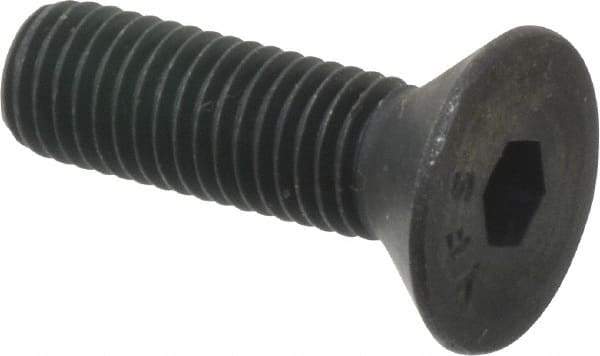 Value Collection - 1/4-28 UNF Hex Socket Drive, 82° Flat Screw - Alloy Steel, Black Oxide Finish, Fully Threaded, 7/8" OAL - Exact Tool & Supply