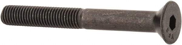 Value Collection - 1/4-28 UNF Hex Socket Drive, 82° Flat Screw - Alloy Steel, Black Oxide Finish, Partially Threaded, 2-1/4" OAL - Exact Tool & Supply