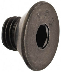 Value Collection - 5/16-24 UNF Hex Socket Drive, 82° Flat Screw - Alloy Steel, Black Oxide Finish, Fully Threaded, 3/8" OAL - Exact Tool & Supply