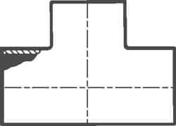 VNE - 4", Unpolished Style, Sanitary Stainless Steel Pipe Tee - Butt Weld x Butt Weld x Butt Weld Connection, Grade 316L - Exact Tool & Supply