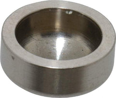 VNE - 1/2", Unpolished Style, Sanitary Stainless Steel Pipe End Cap - Butt Weld Connection, Grade 316L - Exact Tool & Supply