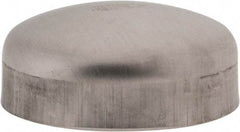 VNE - 2-1/2", Unpolished Style, Sanitary Stainless Steel Pipe End Cap - Butt Weld Connection, Grade 316L - Exact Tool & Supply