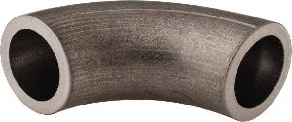 VNE - 1/2", Unpolished Style, Sanitary Stainless Steel Pipe 90° Elbow - Butt Weld x Butt Weld Connection, Grade 316L - Exact Tool & Supply