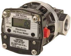 GPI - 1" FNPT Port Oval Gear Flowmeter - 800 Max psi, 1.6 to 32 GPM, Stainless Steel - Exact Tool & Supply