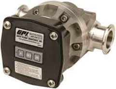 GPI - 1" FNPT Port Oval Gear Flowmeter - 150 Max psi, 0.8 to 21 GPM, Ryton - Exact Tool & Supply