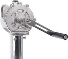 GPI - 3/4" Outlet, 10 GPM, Aluminum Hand Operated Rotary Pump - For 15, 30 & 55 Gal Drums, For Diesel Fuel, Kerosene, Medium Weight Oils & Gasoline - Exact Tool & Supply