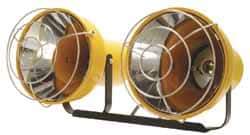 Fostoria - 120 Volt, 110 Watt, Electric, Fluorescent Portable Cart Work Light - 15' Cord, 2 Heads, 6,000 Lumens, Aluminum - Exact Tool & Supply