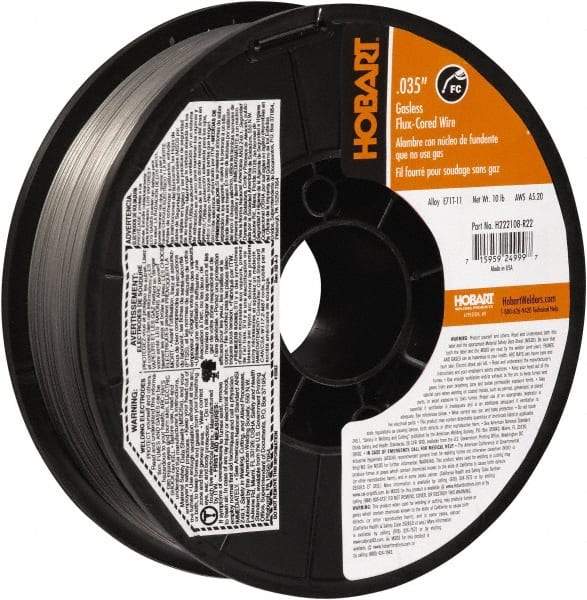 Hobart Welding Products - MIG Welding Wire Industry Specification: E71T-11 Wire Diameter: 0.03500 (Decimal Inch) - Exact Tool & Supply