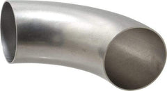 VNE - 4", Unpolished Style, Sanitary Stainless Steel Pipe 90° Elbow - Butt Weld x Butt Weld Connection, Grade 304 - Exact Tool & Supply