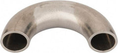 VNE - 3/4", Unpolished Style, Sanitary Stainless Steel Pipe 180° U Bend - Butt Weld x Butt Weld Connection, Grade 316L - Exact Tool & Supply