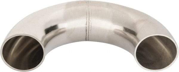 VNE - 1-1/2", Unpolished Style, Sanitary Stainless Steel Pipe 180° U Bend - Butt Weld x Butt Weld Connection, Grade 316L - Exact Tool & Supply